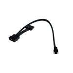 Phobya-Adaptateur 3 pins vers Molex 4 Pins 30cm - Gain&eacute; Noir
