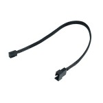 Phobya-Adaptateur 4 Pins PWM vers 3 Pins 30cm - Gain&eacute; Noir