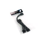 Phobya-Adaptateur Molex 4 Pins vers 3x4 Pins 45cm - Gain&eacute; Noir Individuellement