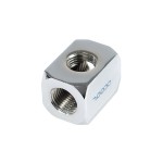 Alphacool-Bloc 3 Filetages 1/4" Femelle - Argent