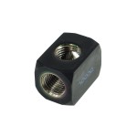 Alphacool-Bloc 3 Filetages 1/4" Femelle - Noir