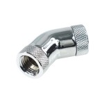 Alphacool-Coude 1/4" 45&deg; Femelle / Femelle Rotatif - Argent