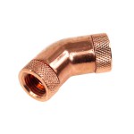 Alphacool-Coude 1/4" 45&deg; Femelle / Femelle Rotatif - Cuivre