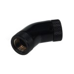 Alphacool-Coude 1/4" 45&deg; Femelle / Femelle Rotatif - Noir