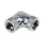 Alphacool-Coude 1/4" 90&deg; Femelle / Femelle Rotatif - Argent