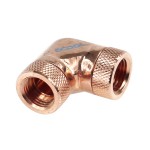 Alphacool-Coude 1/4" 90&deg; Femelle / Femelle Rotatif - Cuivre