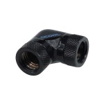 Alphacool-Coude 1/4" 90&deg; Femelle / Femelle Rotatif - Noir