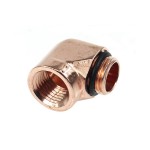 Alphacool-Double Connecteur M&acirc;le / Femelle 1/4" 90&deg; - Cuivre