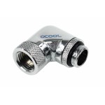 Alphacool-Double Connecteur M&acirc;le / Femelle 1/4" 90&deg; Rotatif - Argent