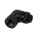 Alphacool-Double Connecteur M&acirc;le / Femelle 1/4" 90&deg; Rotatif - Noir