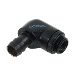 Alphacool-Embout Cannel&eacute; Coud&eacute; 1/4" 90&deg; pour Tuyau 10mm - Noir