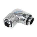 Alphacool-Embout M&eacute;tal Coud&eacute; 90&deg; 1/4" pour tuyau 10/13mm - Argent