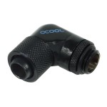 Alphacool-Embout M&eacute;tal Coud&eacute; 90&deg; 1/4" pour tuyau 10/16mm - Noir