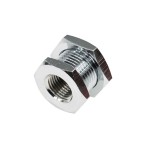 Alphacool-Passe Cloison Double Filetage 1/4" - Argent