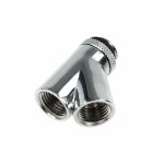 Alphacool-Y &agrave; 45&deg; M&acirc;le / Femelle Rotatif - Argent