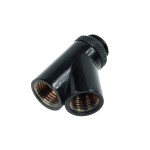 Alphacool-Y &agrave; 45&deg; M&acirc;le / Femelle Rotatif - Noir