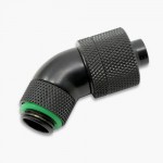 BitsPower-Embout M&eacute;tal Coud&eacute; 45&deg; 1/4" avec Joint pour Tuyau 10/16mm - DOUBLE ROTATIF - NOIR MATE - BP-MB45R2CPF-CC3