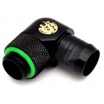 BitsPower-Embout Cannel&eacute; Coud&eacute; 1/4" avec Joint pour Tuyau 10mm Special High Flow - ROTATIF - NOIR MATE - BP-MBLRII
