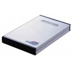 DocMicro-Boitier externe aluminium pour disque dur portable 2.5'' IDE & SATA vers USB2 + c&acirc;ble et housse