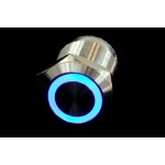 DocMicro-Bouton Anti-vandalisme Silver - LED BLEU
