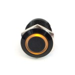 DocMicro-Bouton Anti-vandalisme Noir - LED JAUNE
