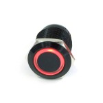 DocMicro-Bouton Anti-vandalisme Noir - LED ROUGE