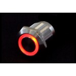 DocMicro-Bouton Anti-vandalisme Silver - LED ROUGE