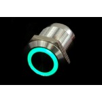 DocMicro-Bouton Anti-vandalisme Silver - LED VERT