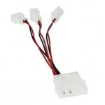 DocMicro-Adaptateur 12Volts 4pins M&acirc;le -> 3 * 5Volts 3pins M&acirc;le