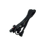 Phobya-Cable 1 * 3pins Femelle -> 9 * 3pins M&acirc;le 60cm Gain&eacute; NOIR