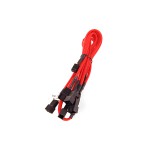 Phobya-Cable 1 * 3pins Femelle -> 6 * 3pins M&acirc;le 60cm Gain&eacute; ROUGE R&eacute;actif aux UV