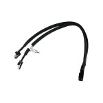 Phobya-Doubleur d'alimentation Molex 3 pins Gain&eacute; NOIR