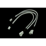 Phobya-Doubleur 4 pins PWM + 1 x 3pins Gain&eacute; Blanc r&eacute;actif aux UV Bleu