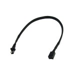 Phobya-Rallonge Molex 3 pins 30cm Gain&eacute;e NOIR