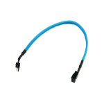 Phobya-Rallonge Molex 3 pins 30cm Gain&eacute;e BLEU R&eacute;actif aux UV