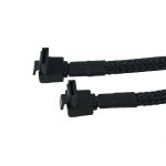 Phobya-Cable SATA 3.0 NOIR 30cm COUDE / COUDE