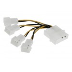 DocMicro-Adaptateur 12Volts 4pins M&acirc;le -> 4 * 12Volts 3pins M&acirc;le
