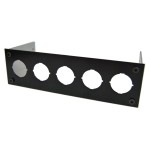 DocMicro-Fa&ccedil;ade 5"1/4 NOIRE pour 5 Interrupteurs / Switchs Ronds