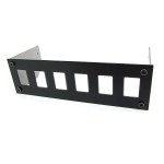 DocMicro-Fa&ccedil;ade 5"1/4 NOIRE pour 6 Interrupteurs / Switchs Rectangulaires