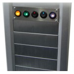 DocMicro-Fa&ccedil;ade 5"1/4 ARGENT pour 5 Interrupteurs / Switchs Ronds