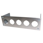 DocMicro-Fa&ccedil;ade 5"1/4 ARGENT pour 5 Interrupteurs / Switchs Ronds