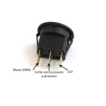 DocMicro-Interrupteur / Switch - Rond - LED Point VERT