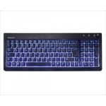 Keysonic-Clavier USB Compact Gamer Noir Lumineux Bleu KSK-6001-UEL