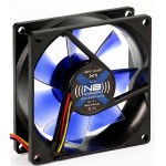 NoiseBlocker-BlackSilentFan X1 80*80*25mm, 10dB, 16.2CFM, connect. 3 pins carte m&egrave;re REV 3.00 BULK