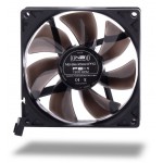 NoiseBlocker-BlackSilentFanPro PE1 92*92*25mm, 14dB, 24.8CFM, connect. 3 pins carte m&egrave;re