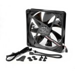 NoiseBlocker-BlackSilentFanPro PK1 140*140*25mm, 9dB, 29CFM, connect. 3 pins carte m&egrave;re