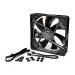 NoiseBlocker-BlackSilentFanPro PK3 140*140*25mm, 27dB, 90CFM, connect. 3 pins carte m&egrave;re
