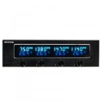 Scythe-Fan controler 5"1/4 KAZE MASTER ACE - 4 Ventilateurs + 4 Temp&eacute;ratures - Affichage LCD - KM02-BK - NOIR