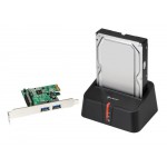Sharkoon-Station d'accueil pour Disque Dur SATA - SATA Quickport XT USB3.0 PLUS Noir