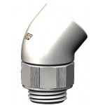SwifTech-Double Connecteur M&acirc;le / Femelle 1/4" 45&deg; Rotatif - Argent